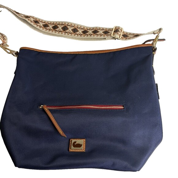 Dooney and Bourke Navy All Weather Hobo Crossbody Shoulder Bag - Picture 6 of 10